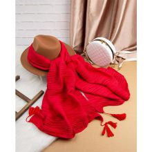 شال پلیسه ساده رنگی وارداتی