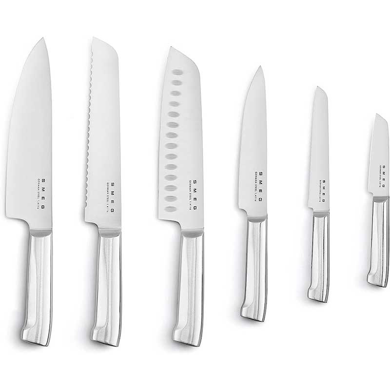 سرویس چاقو 7 پارچه اسمگ مدل SMEG KBSF01PB