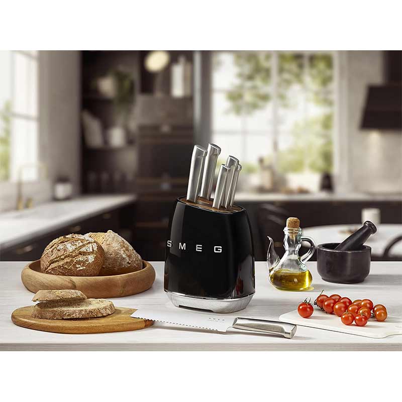 سرویس چاقو 7 پارچه اسمگ مدل SMEG KBSF01BL