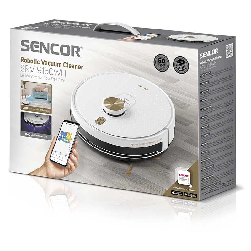 جاروبرقی رباتیک سنکور مدل SENCOR SRV 9150WH