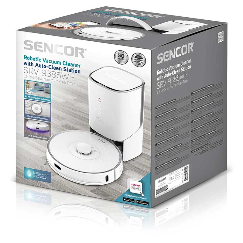 جاروبرقی رباتیک سنکور مدل SENCOR SRV 9385WH