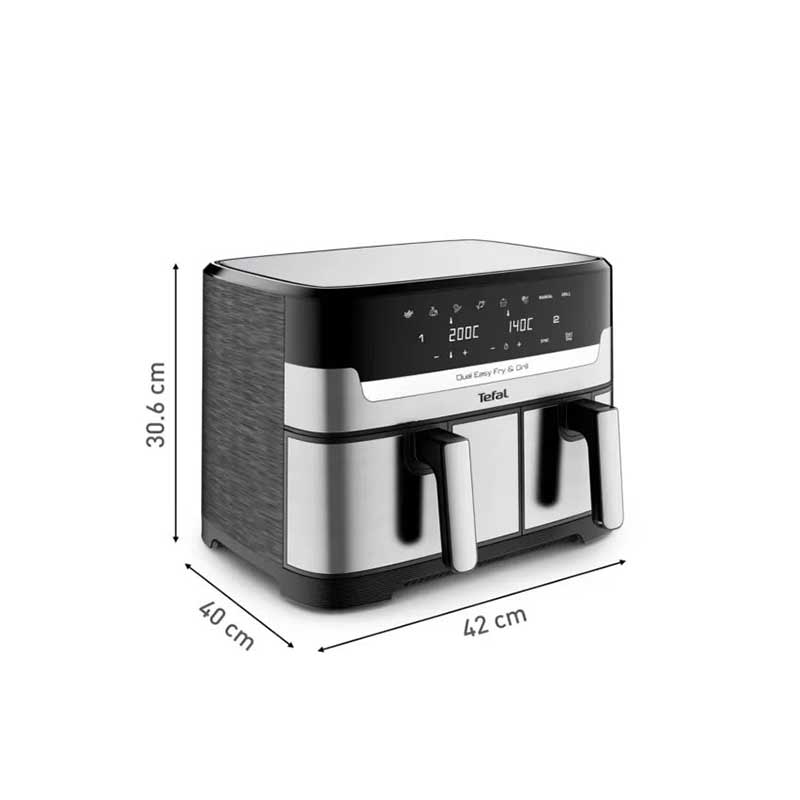 سرخ کن دوقلو و گریل تفال مدل TEFAL EY905D40