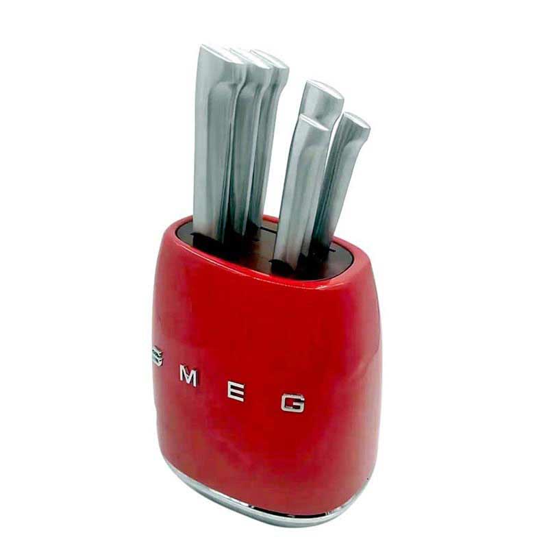 سرویس چاقو 7 پارچه اسمگ مدل SMEG KBSF01RD