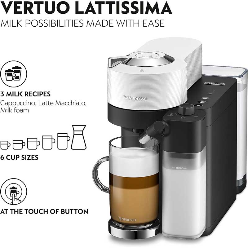 نسپرسوساز دلونگی مدل DeLonghi Vertuo Lattissima ENV300.W